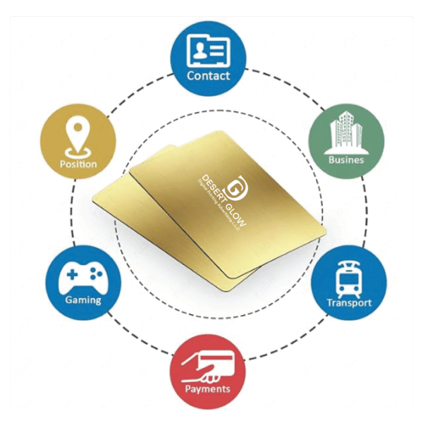 Gold Metal NFC Business Cards Printing