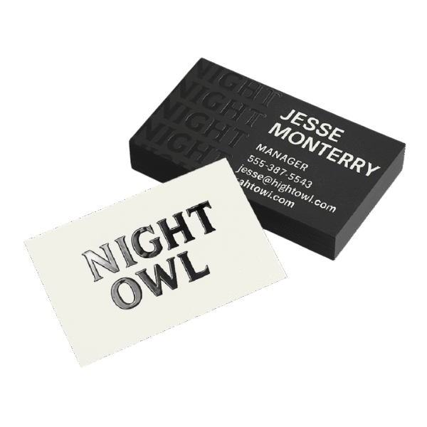 Silver Foil Business Cards Printing
