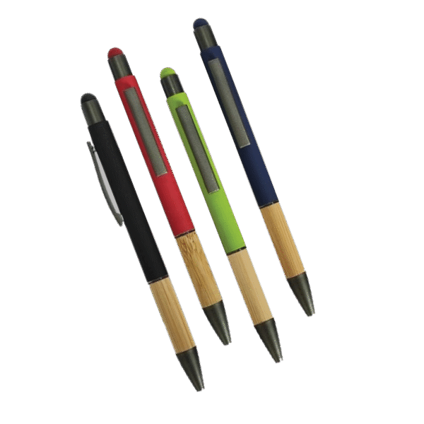 Stylus Metal Pen with Bamboo Grip