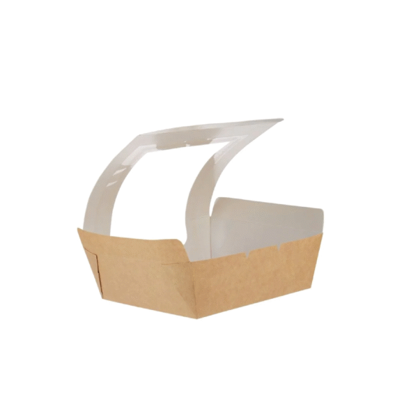 Kraft box with wider window