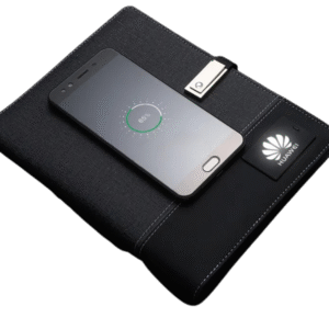 Material PU PORTABLE CUSTOM WIRELESS POWER BANK NOTEBOOK USB FLASH DRIVE AND LED LOGO (3)