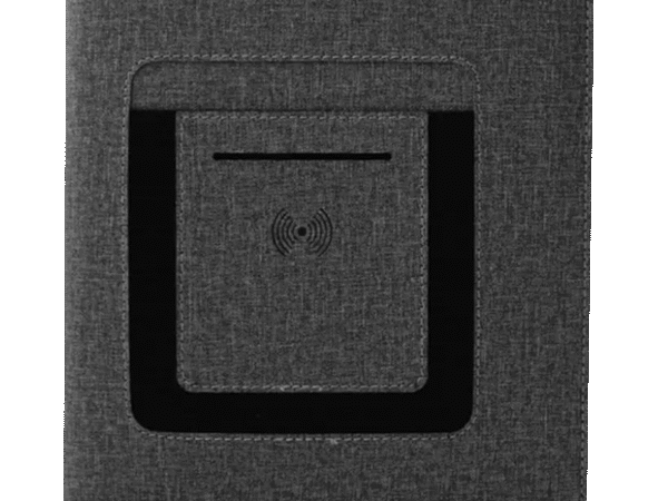 PU NOTEBOOK WITH WIRELESS CHARGER