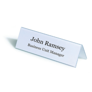 V-Shaped Acrylic Name Plate Printing