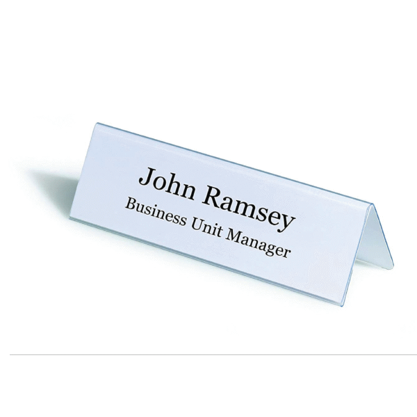 V-Shaped Acrylic Name Plate Printing