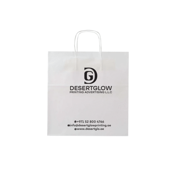 White Twisted Handle Paper Bag