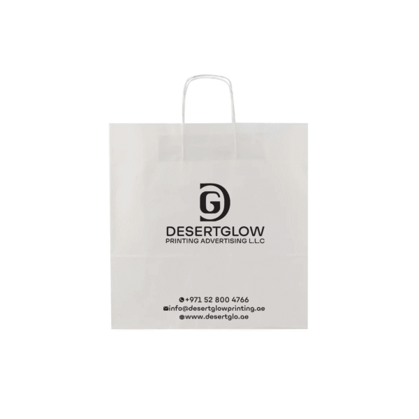 White Twisted Handle Paper Bag