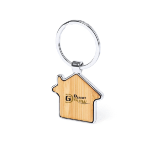House Bamboo Keychain