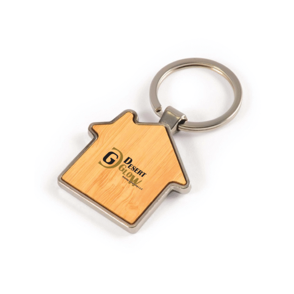 House Bamboo Keychain