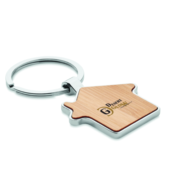 House Bamboo Keychain