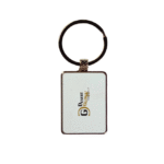 Signature Rectangular Metal Keychain
