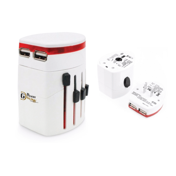 Universal Travel Adapter with Dual USB Ports