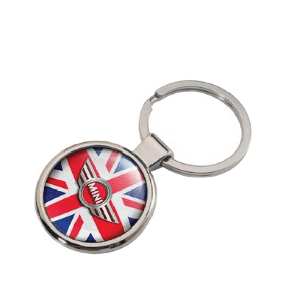 Metal Keychain Ring with Shiny Chrome