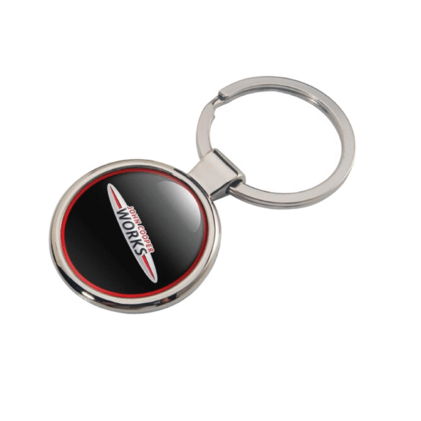 Metal Keychain Ring with Shiny Chrome