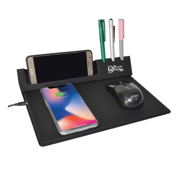 Foldable Wireless Charging Mouse Pad with Mobile Stand