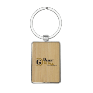 Rectangular Bamboo Keyring