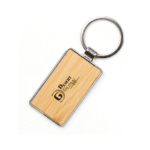 Rectangular Bamboo Keyring