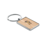 Rectangular Bamboo Keyring