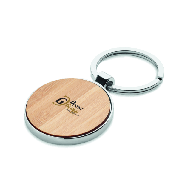 Round Bamboo Key Ring