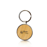 Round Bamboo Key Ring