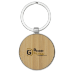 Round Bamboo Key Ring