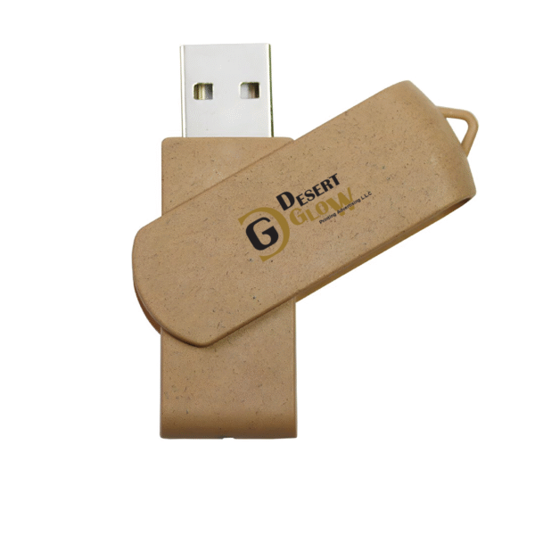 Wheat Straw Swivel USB Flash Drive