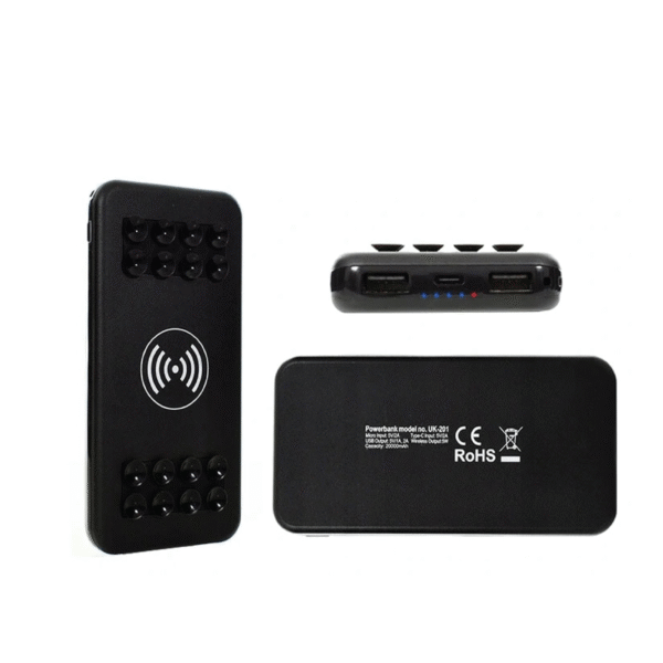 Wireless Power Bank with Suction Pads – Secure, Cable-Free & On-the-Go Charging