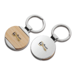 Royal Circular Wooden Keychain – Elegant, Natural & Timeless Accessory
