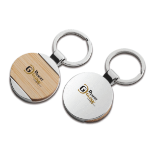 Royal Circular Wooden Keychain – Elegant, Natural & Timeless Accessory