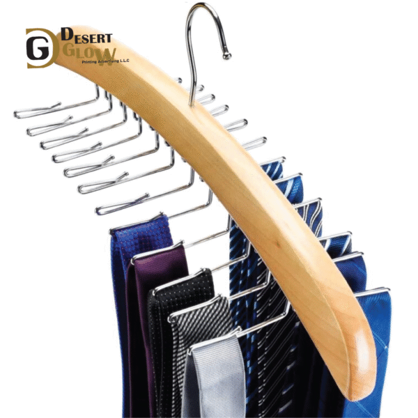 Wooden Tie Rack Hangers Rotating Twirl