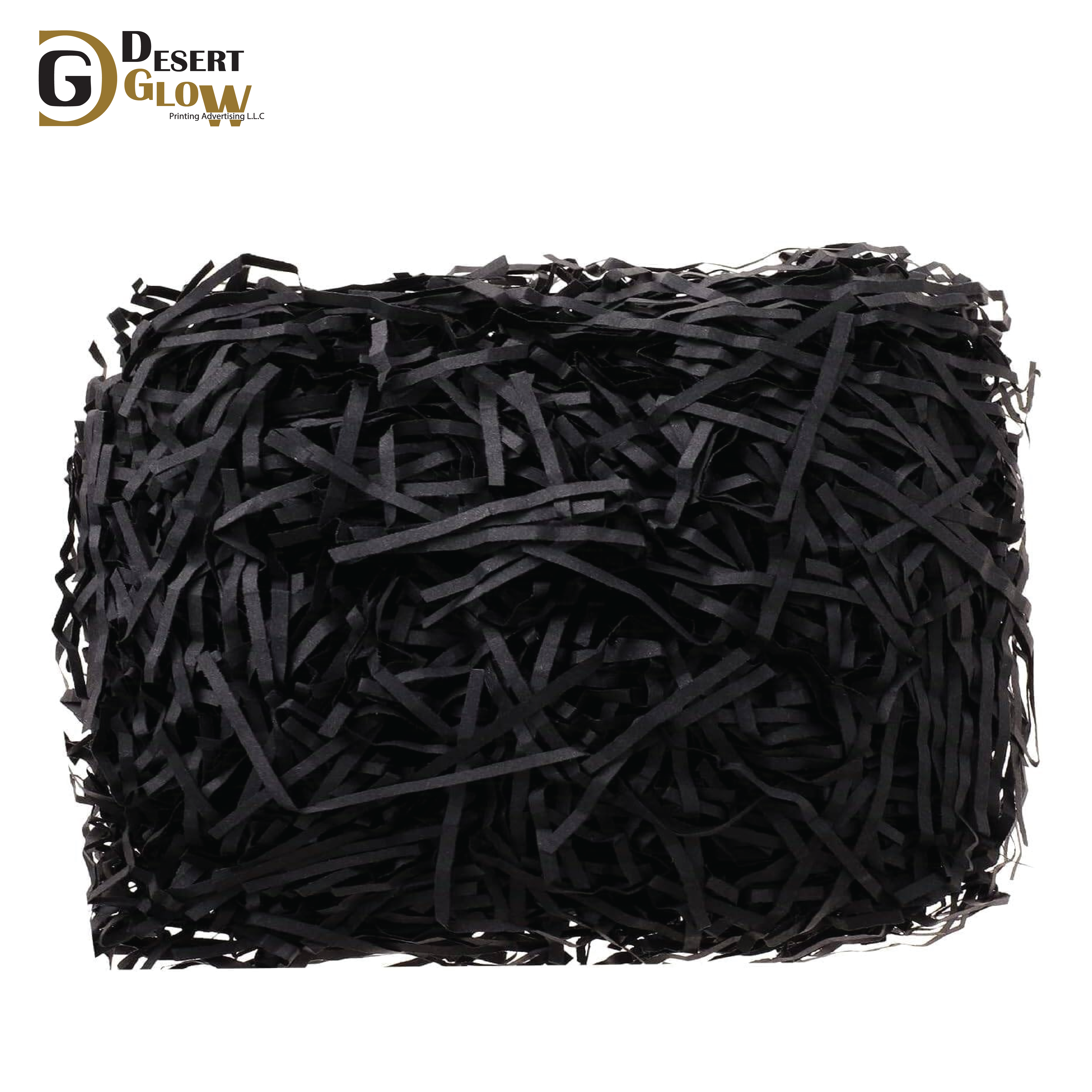 Black Raffia Paper Shreds