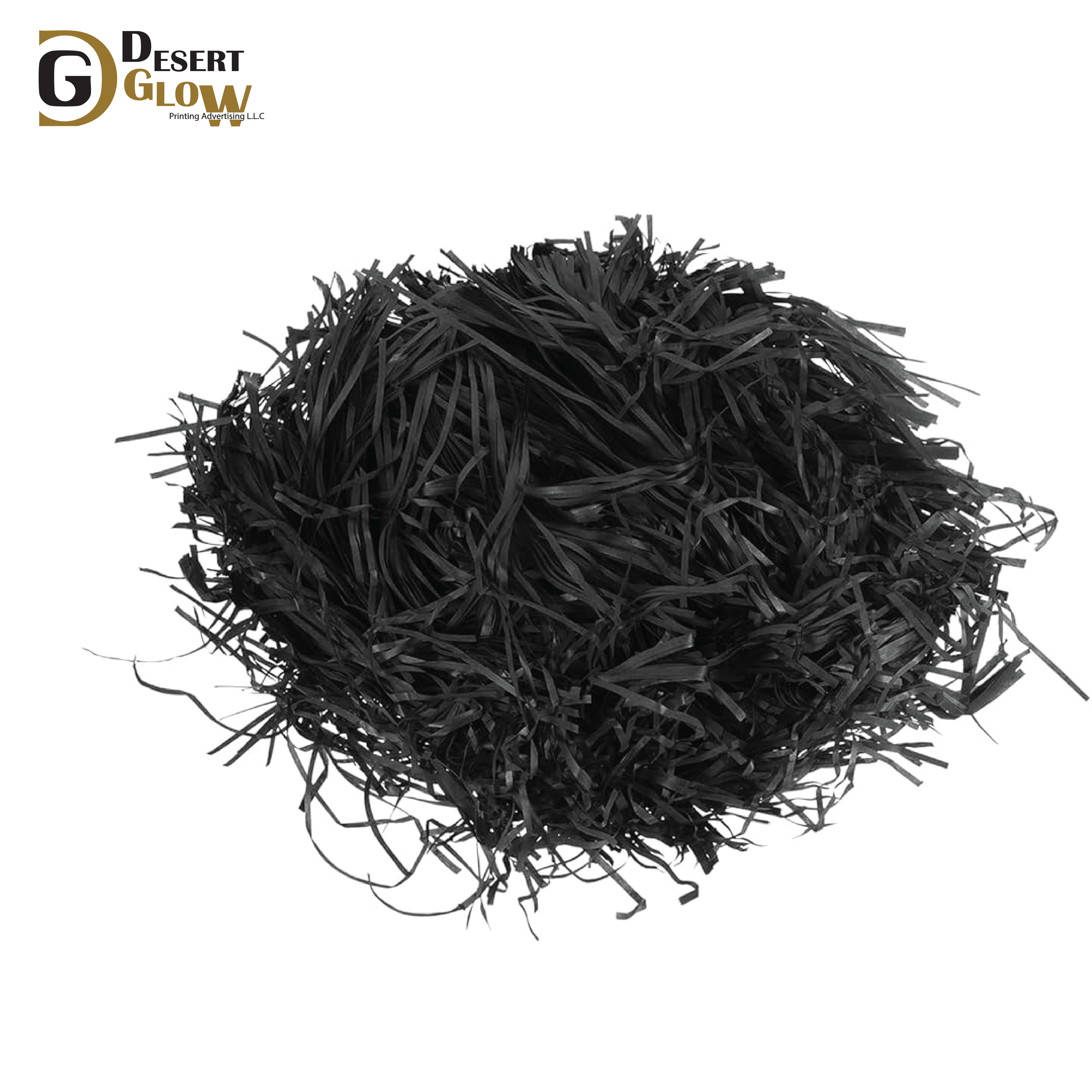 Black Raffia Paper Shreds