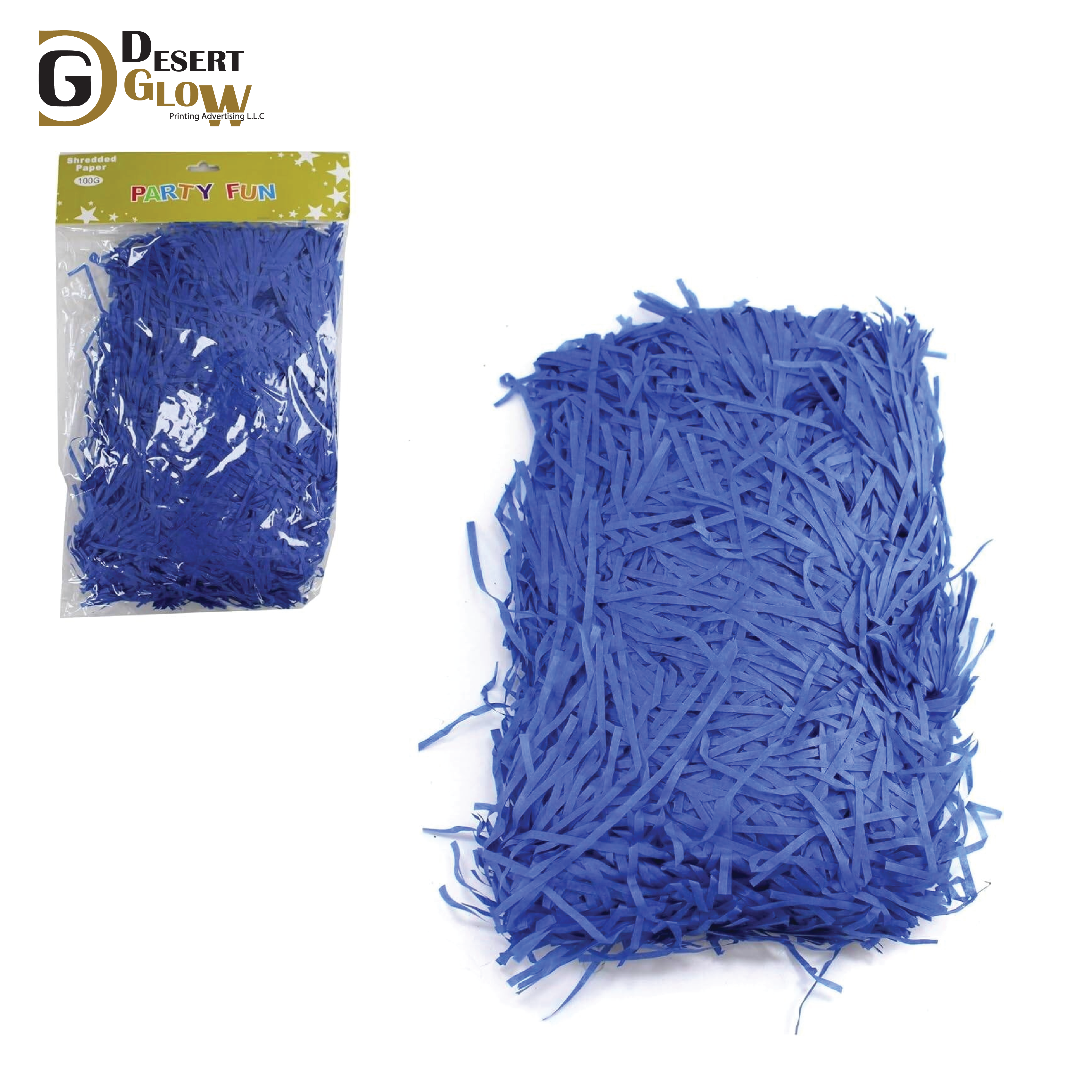 Blue Raffia Paper Shreds