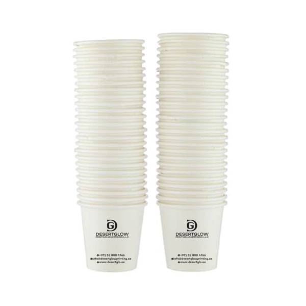 2.5 Oz White Single Wall Qahwa Paper Cups