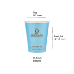 25 Pieces 8 Oz Single Wall Blue Paper Cups