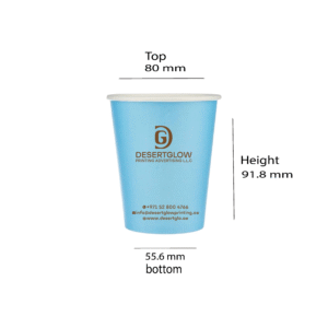 25 Pieces 8 Oz Single Wall Blue Paper Cups