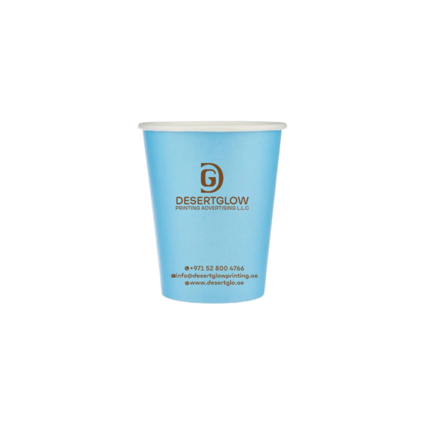 25 Pieces 8 Oz Single Wall Blue Paper Cups