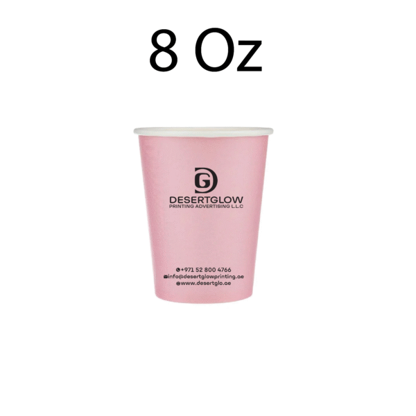 25 Pieces 8 Oz Single Wall Pink Paper Cups