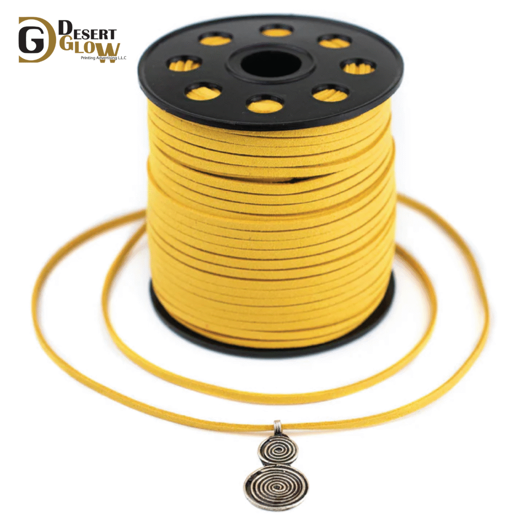50-100 Yards Yellow Color Suede Cord-04