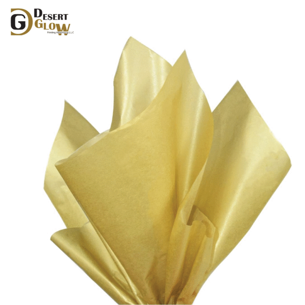 Metallic Gold Tissue Paper for Gift Wrapping – Luxurious Shine & Elegant Presentation