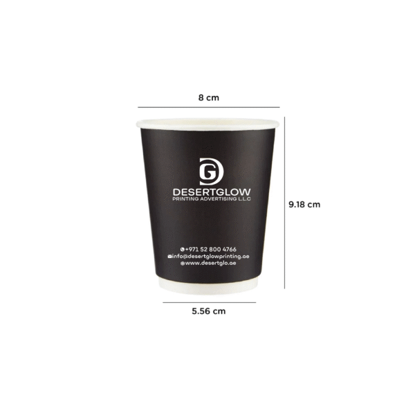 Black Double Wall Paper Cups