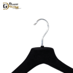 Black Jumbo Coat Hanger Non-slip Velvet Flocked