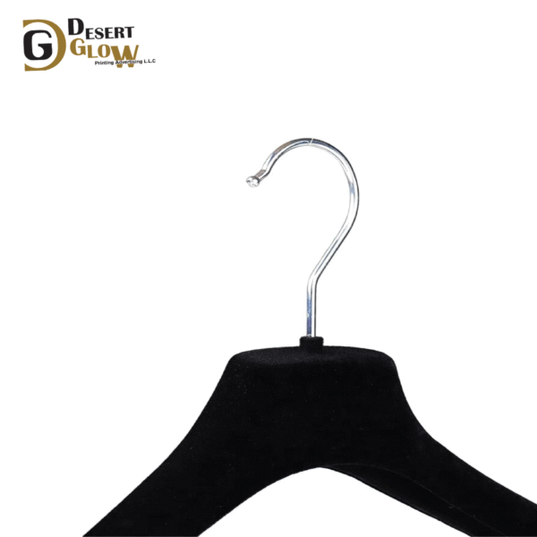 Black Jumbo Coat Hanger Non-slip Velvet Flocked