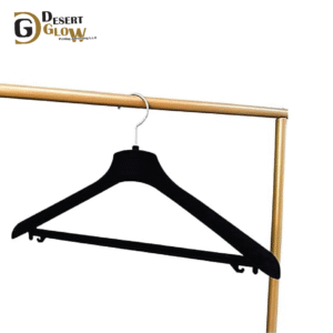 Black Jumbo Coat Hanger Non-slip Velvet Flocked