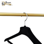 Black Jumbo Coat Hanger Non-slip Velvet Flocked