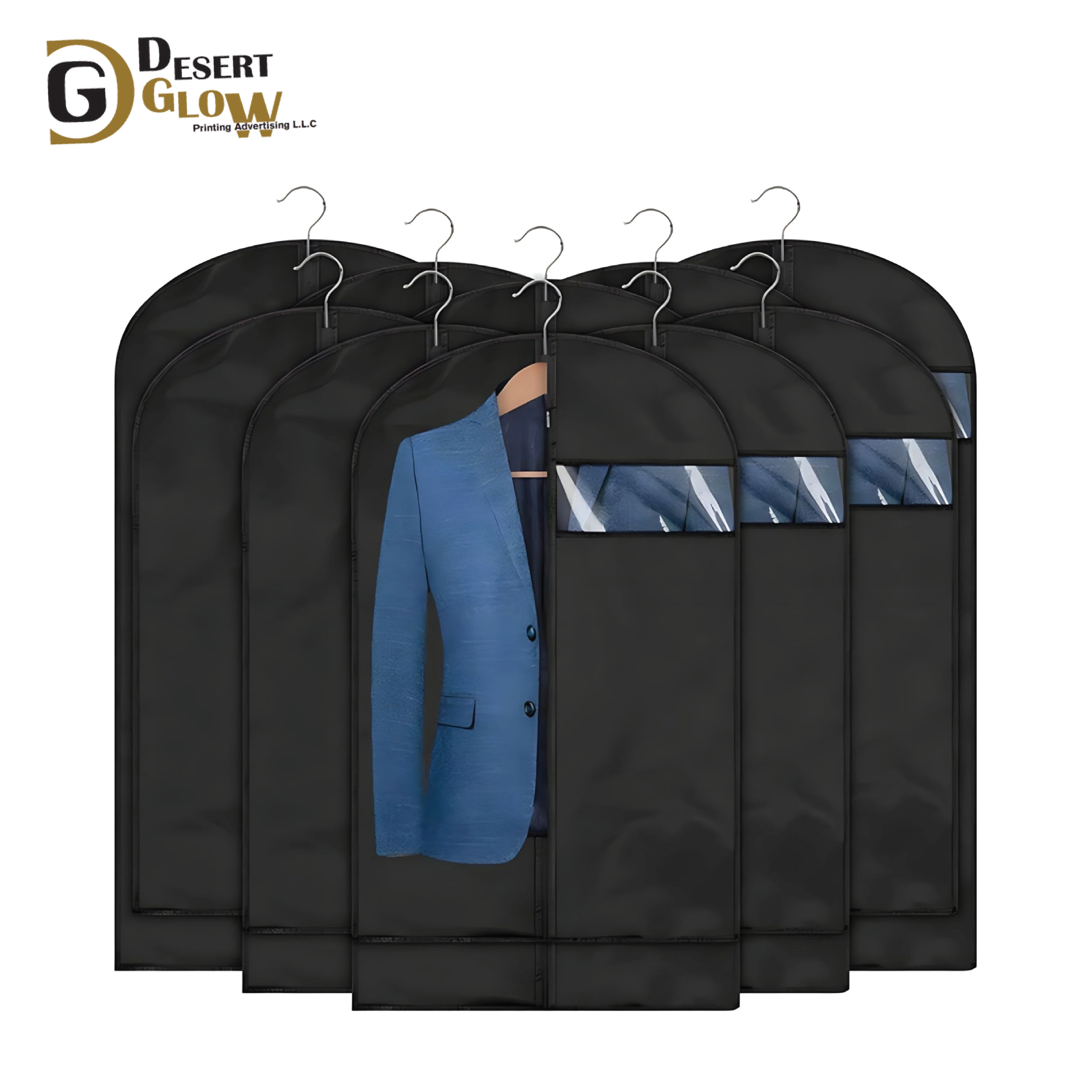 Black Non-Woven Garments Cover