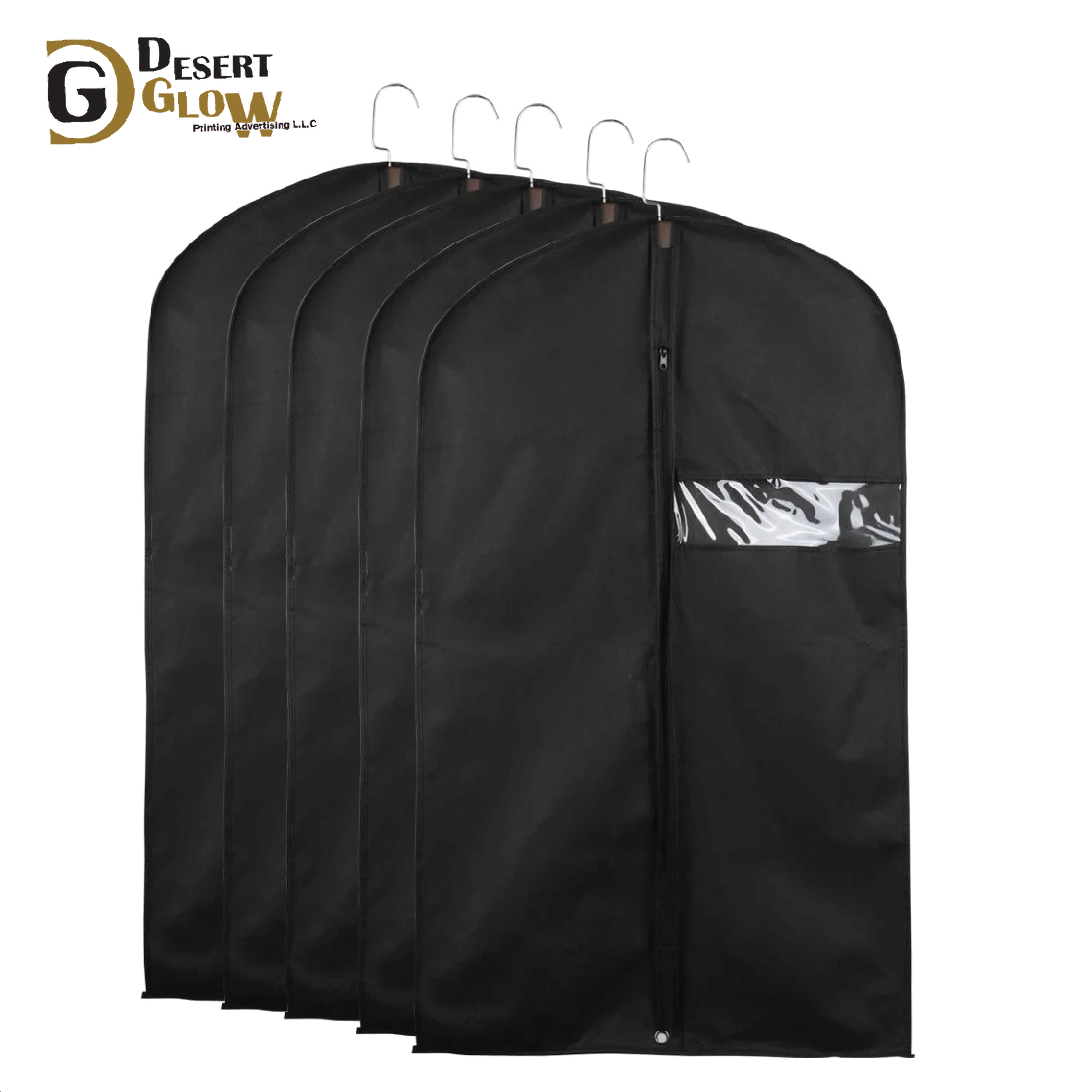 Black Non-Woven Garments Cover