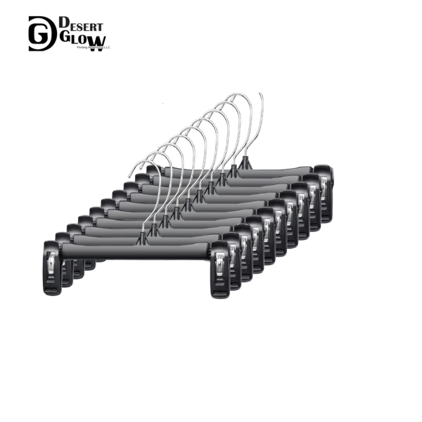 Black Pants Skirt Hangers with Non-Slip