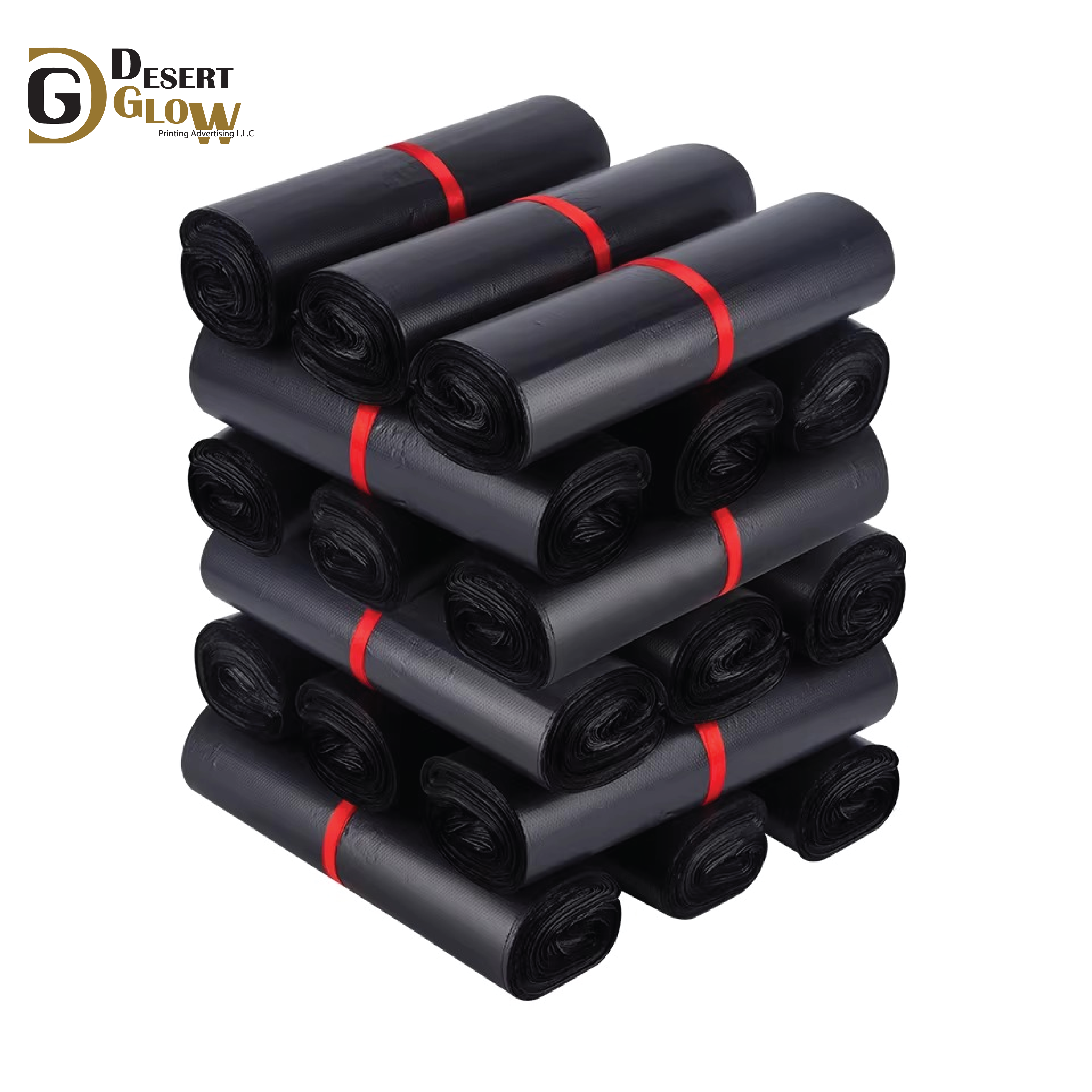 Black Plastic Envelope Bag