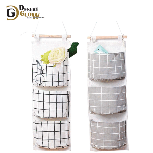 Fabric with 3 Pockets for Kids Room