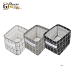 Foldable Cotton Linen Desktop Organizer Bins